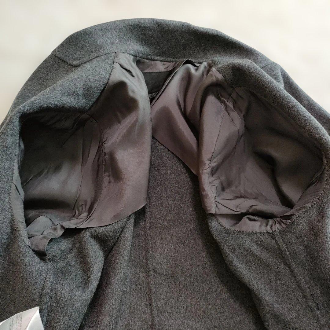 ICB ウール カシミヤ混 リバー ベルテッドコート S グレー