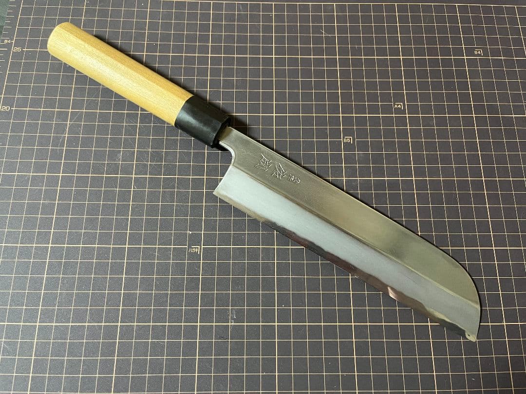 佑成 むきもの 薄刃包丁 水牛柄 白鋼ニ 刃渡り21cm 祐成 包丁 美品