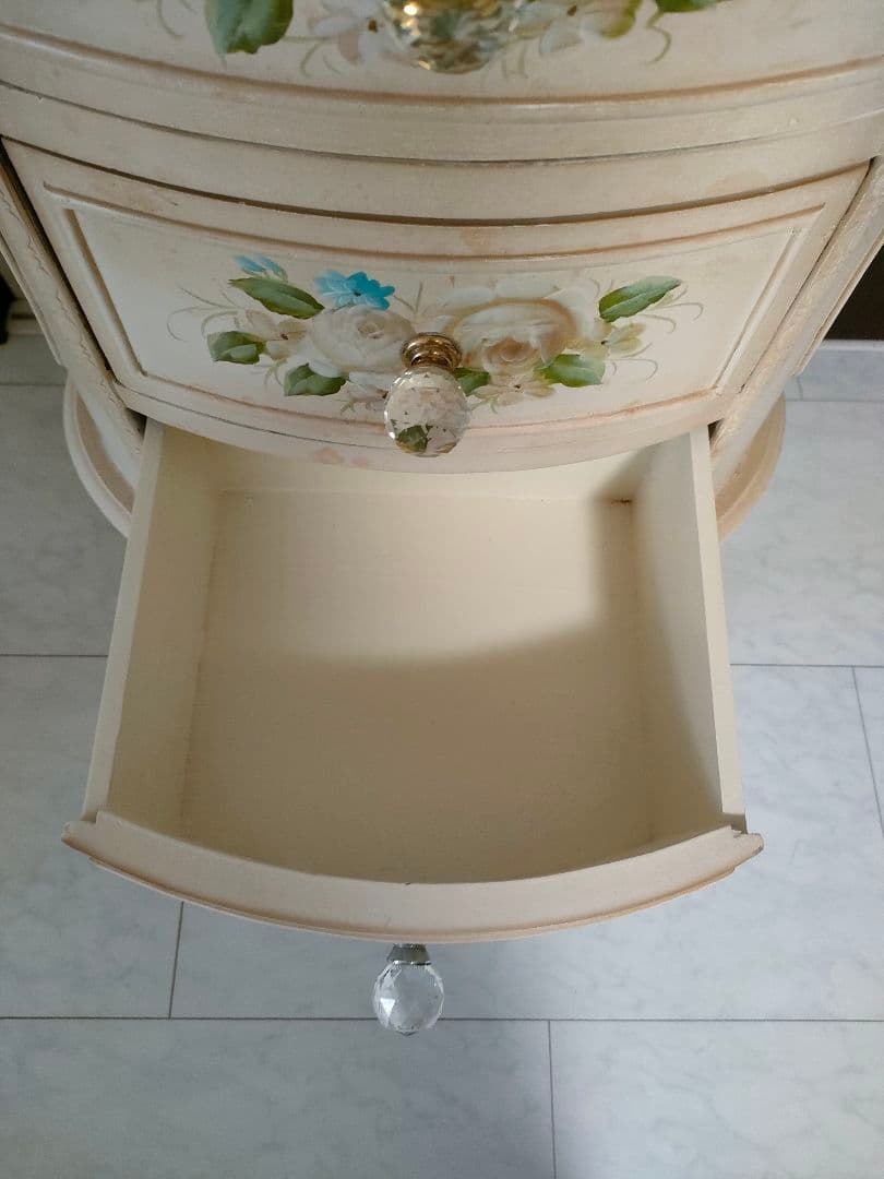 アンティーク ローズ チェスト 電話台 猫脚 家具