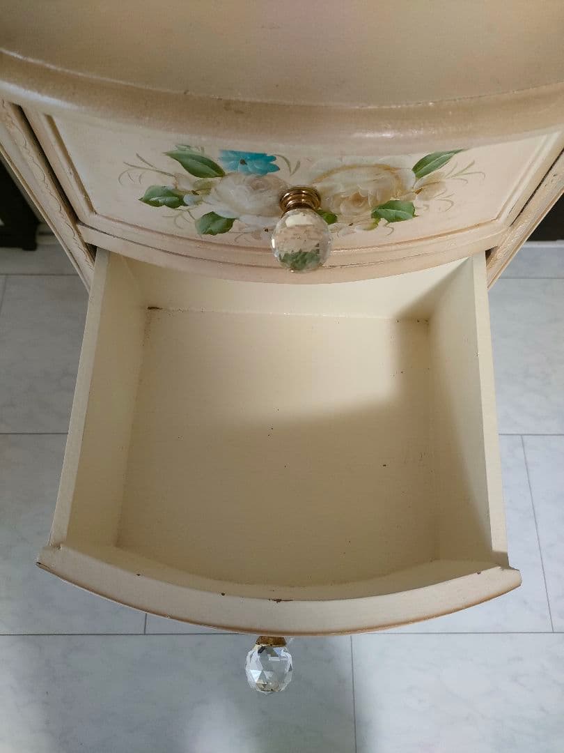 アンティーク ローズ チェスト 電話台 猫脚 家具