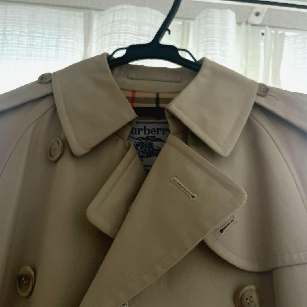 【白タグ】Burberrys/トレンチ　コート　ノバチェック　ベルト付　Sサイズ