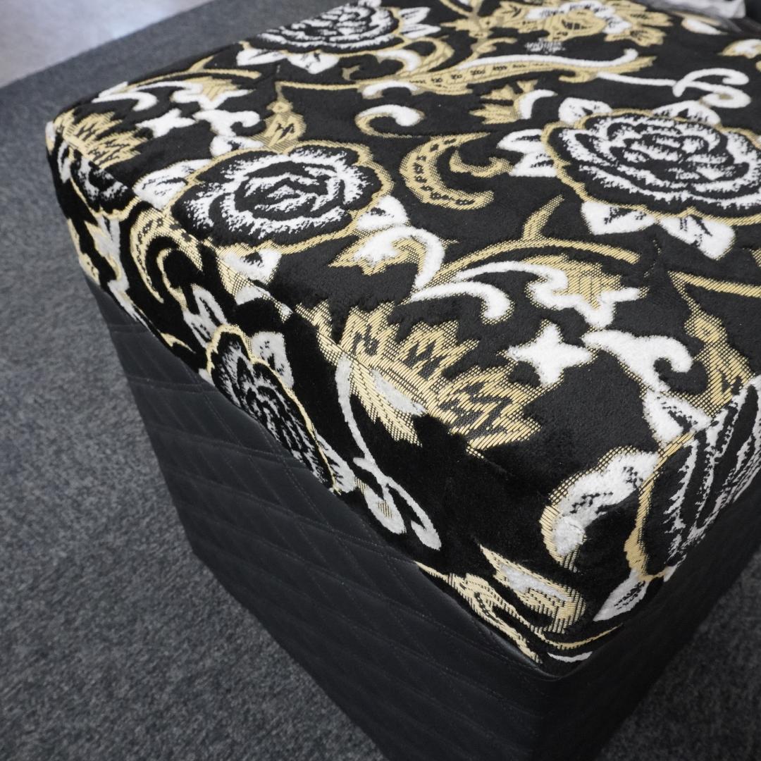 【新品・一品物】金華山柄 スツール 木製 木工 トラック　腰掛