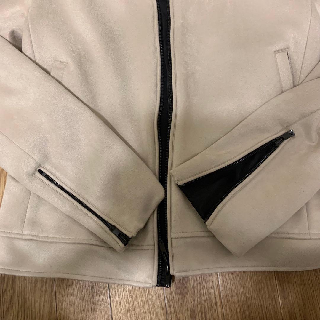 AOURE ポンチスエードシングルライダースジャケット　　size XL