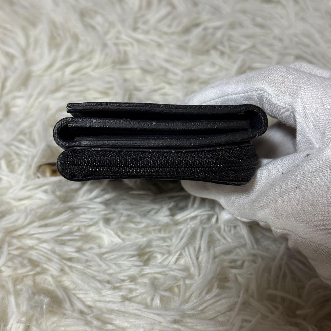 未使用✨IL BISONTE イルビゾンテ レザー　三つ折り財布　ネイビー