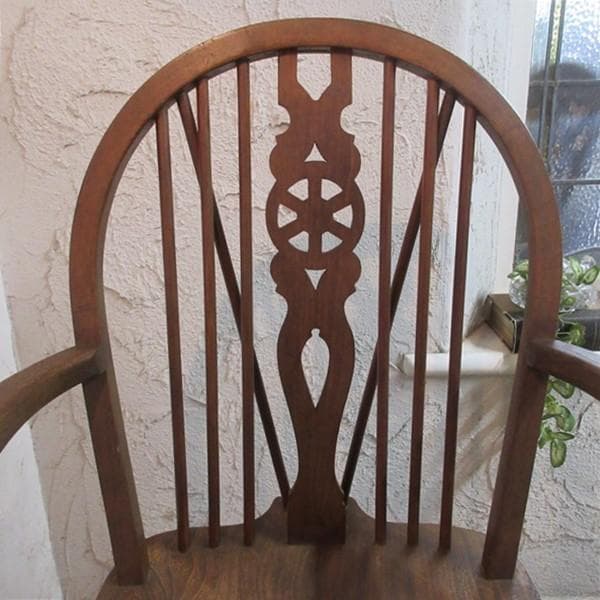 イギリス アンティーク 家具 アームチェア キッチンチェア 英国 4734e