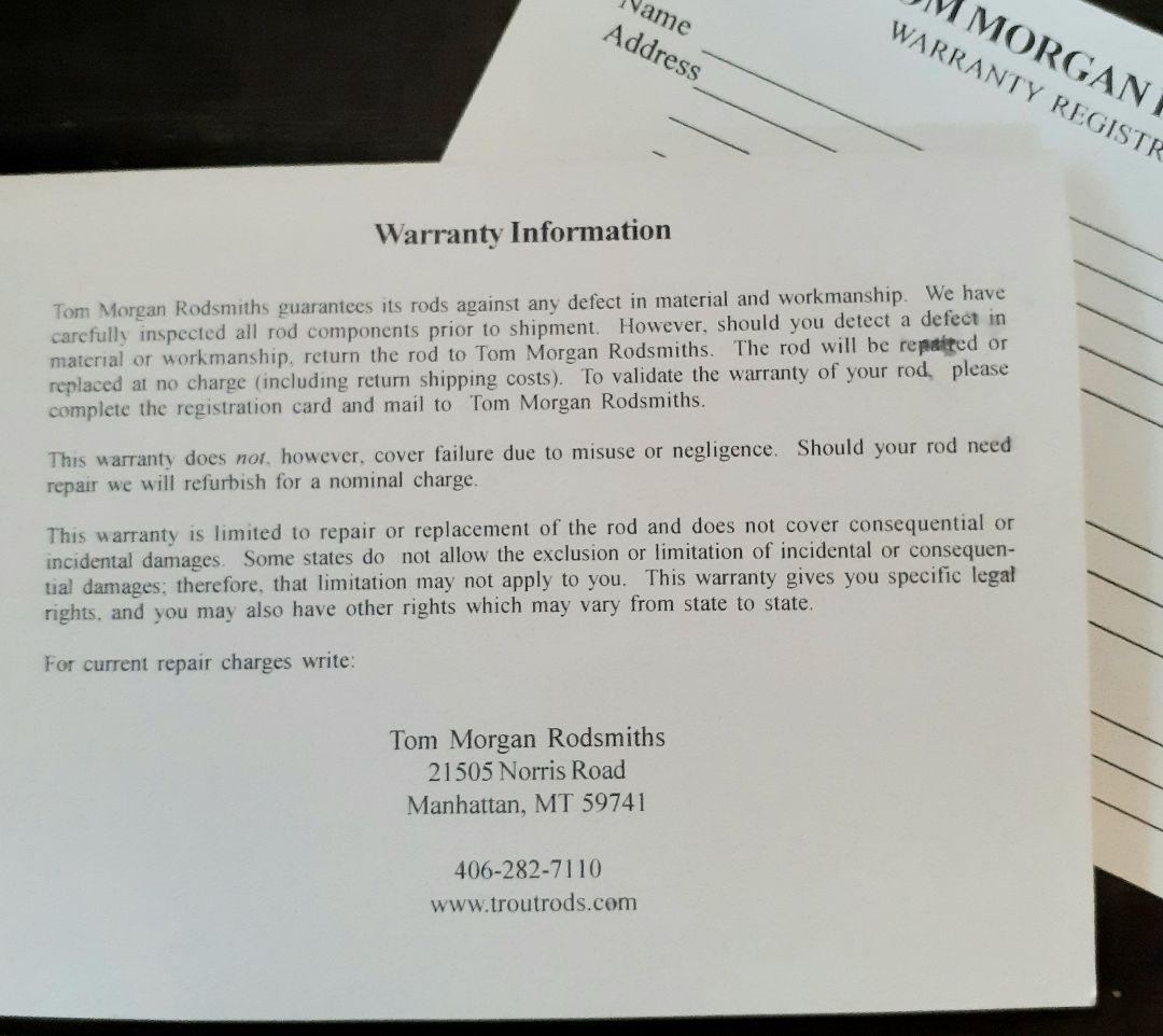 Tom Morgan　Bamboo Rod ７feet 4'3〈Unused〉