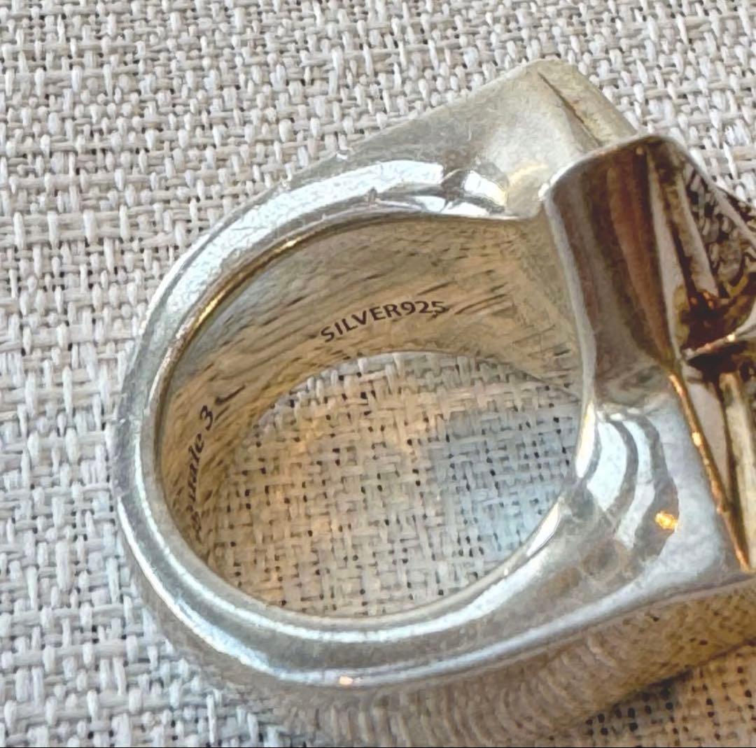 ウノピュウノウグァーレトレ×ウルフズヘッド　リング　スター　シルバー　ダイヤ