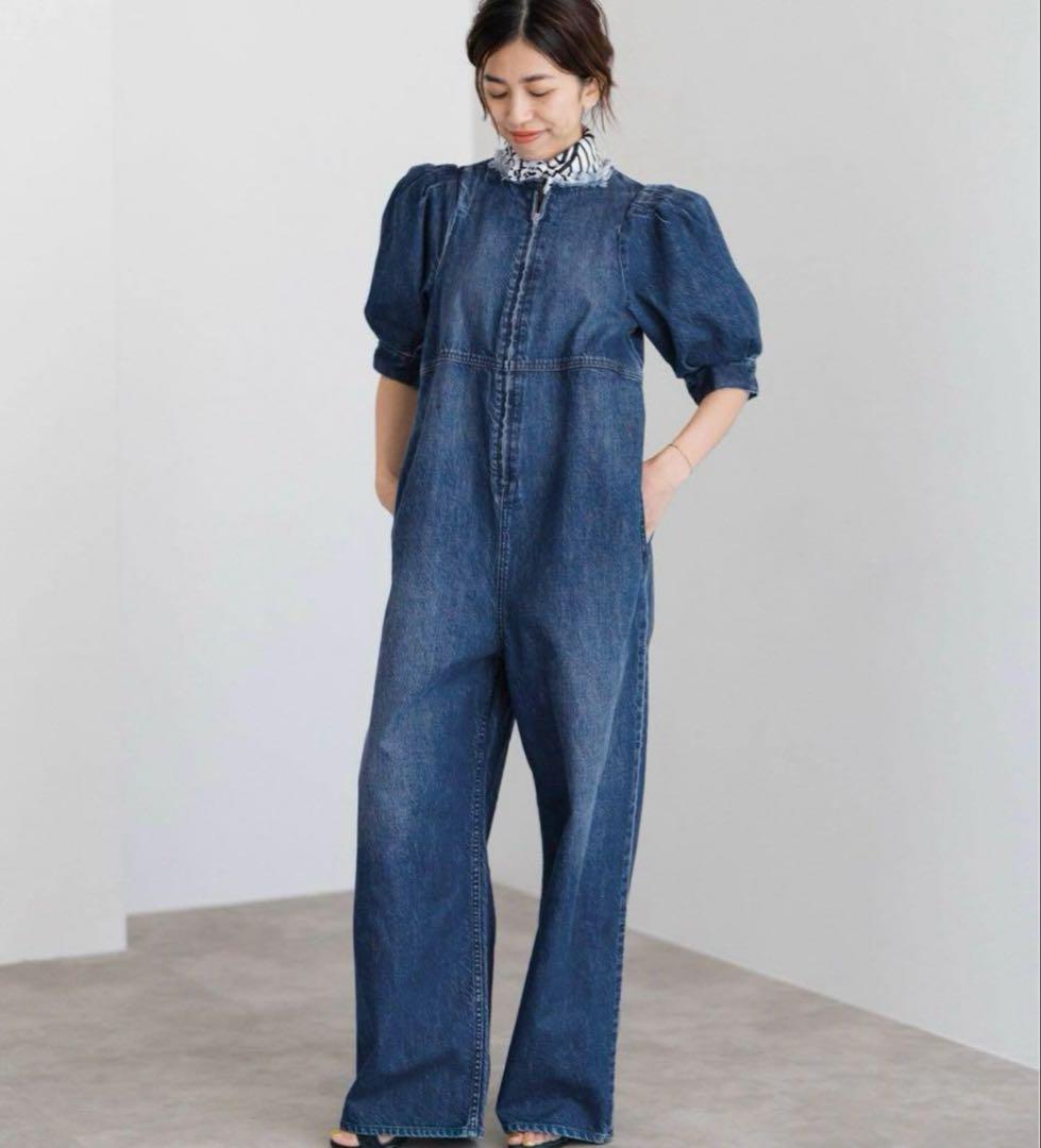 新品未使用　IENA アッパーハイツ　パフスリーブオールインワン