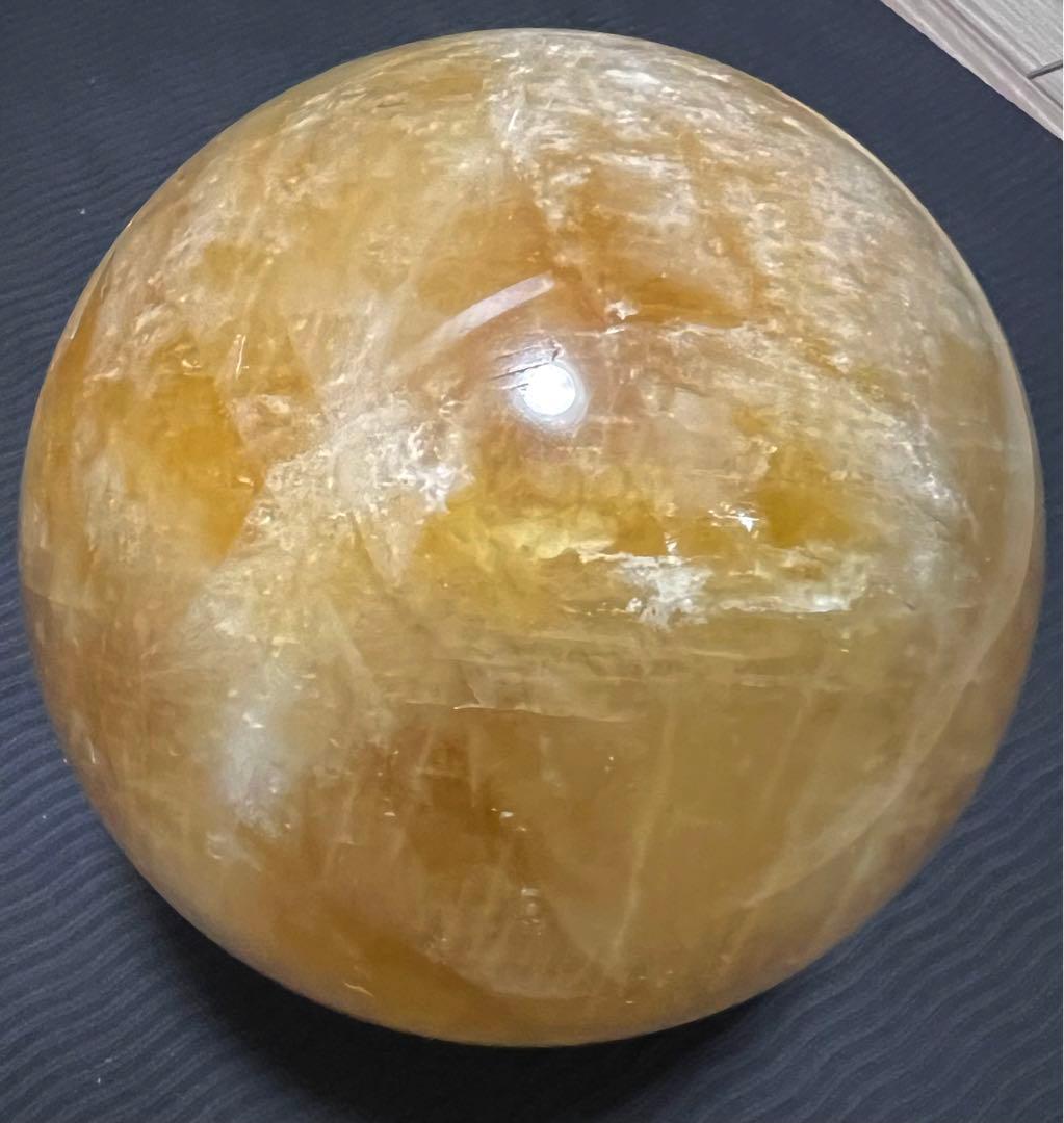 【絶品】3Kgカルサイト丸玉 130mm