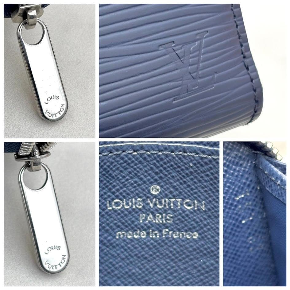 【極美品】ルイヴィトン　エピ　ジッピーパース 　ネイビー