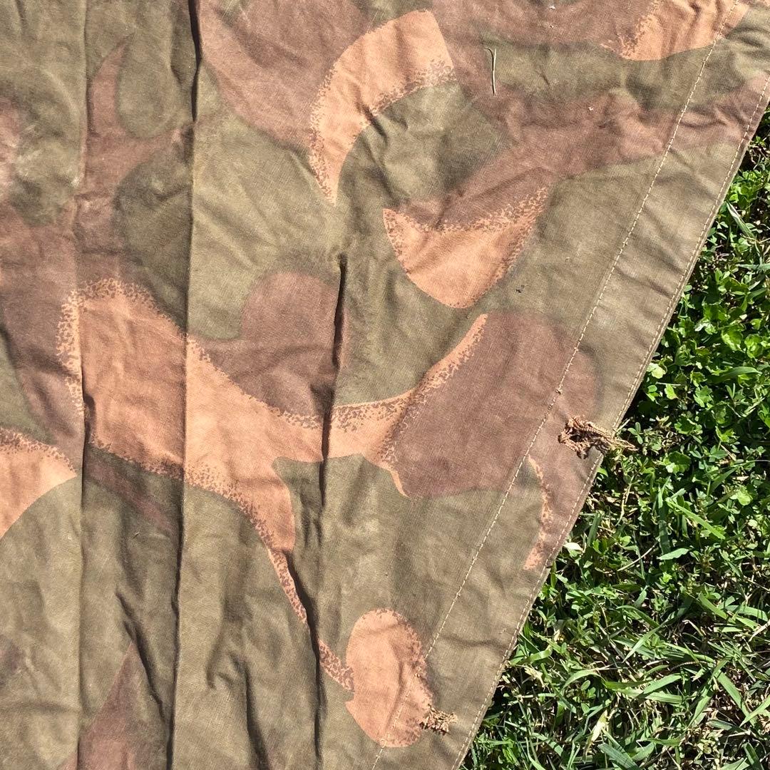 【ダメージ大】ハンガリー軍　軍幕　ポンチョ　１枚③　 迷彩　ハリケーンカモ