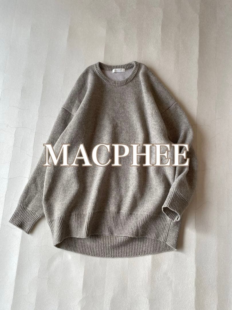 トゥモローランドMACPHEEマカフィー 立体シルエットクルーネックウールニット