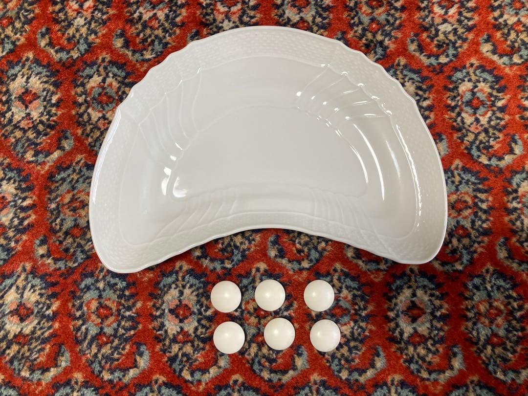 リチャードジノリ　ベッキオホワイト　クレッセントプレート　24cm 6枚