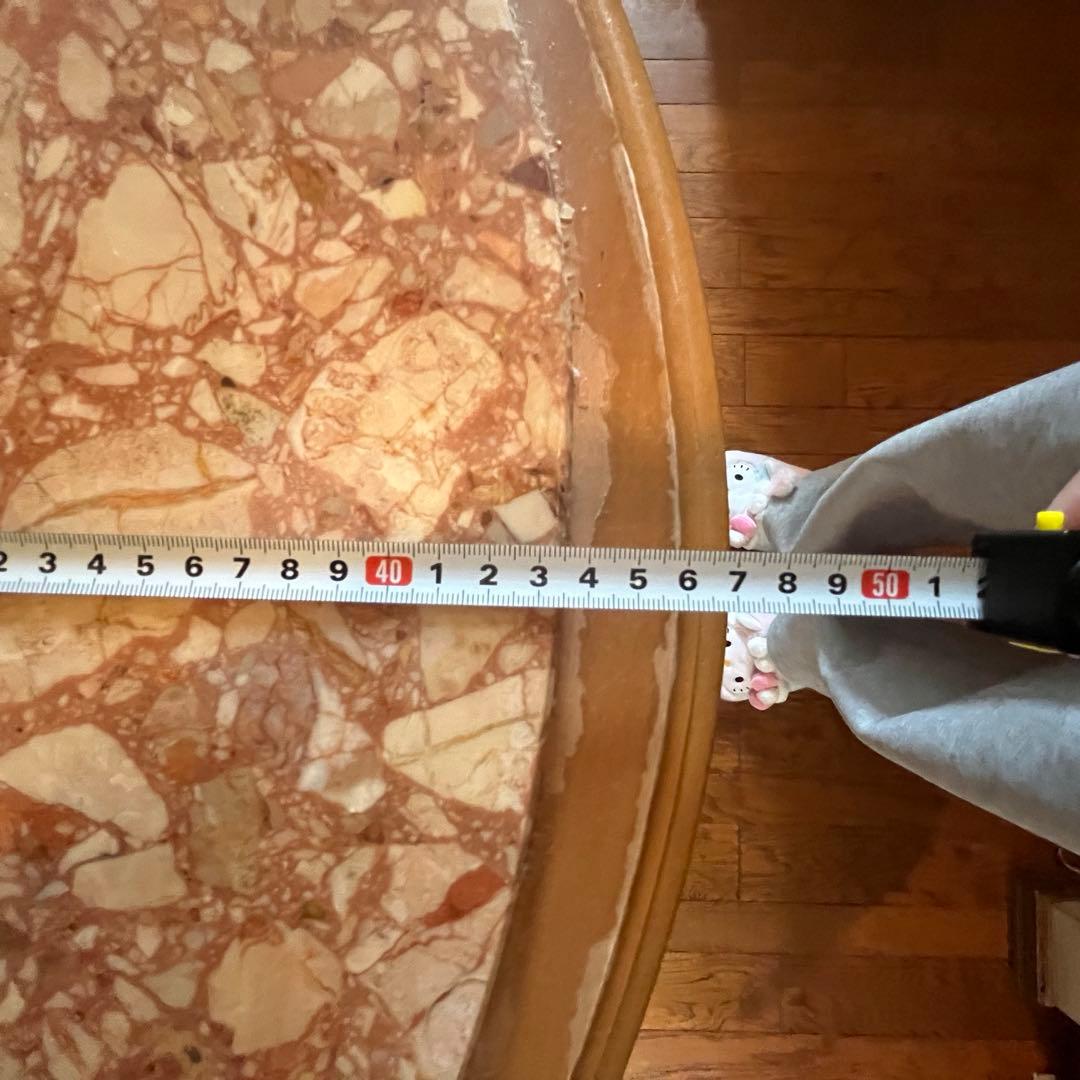 大理石　サイドテーブル　猫脚