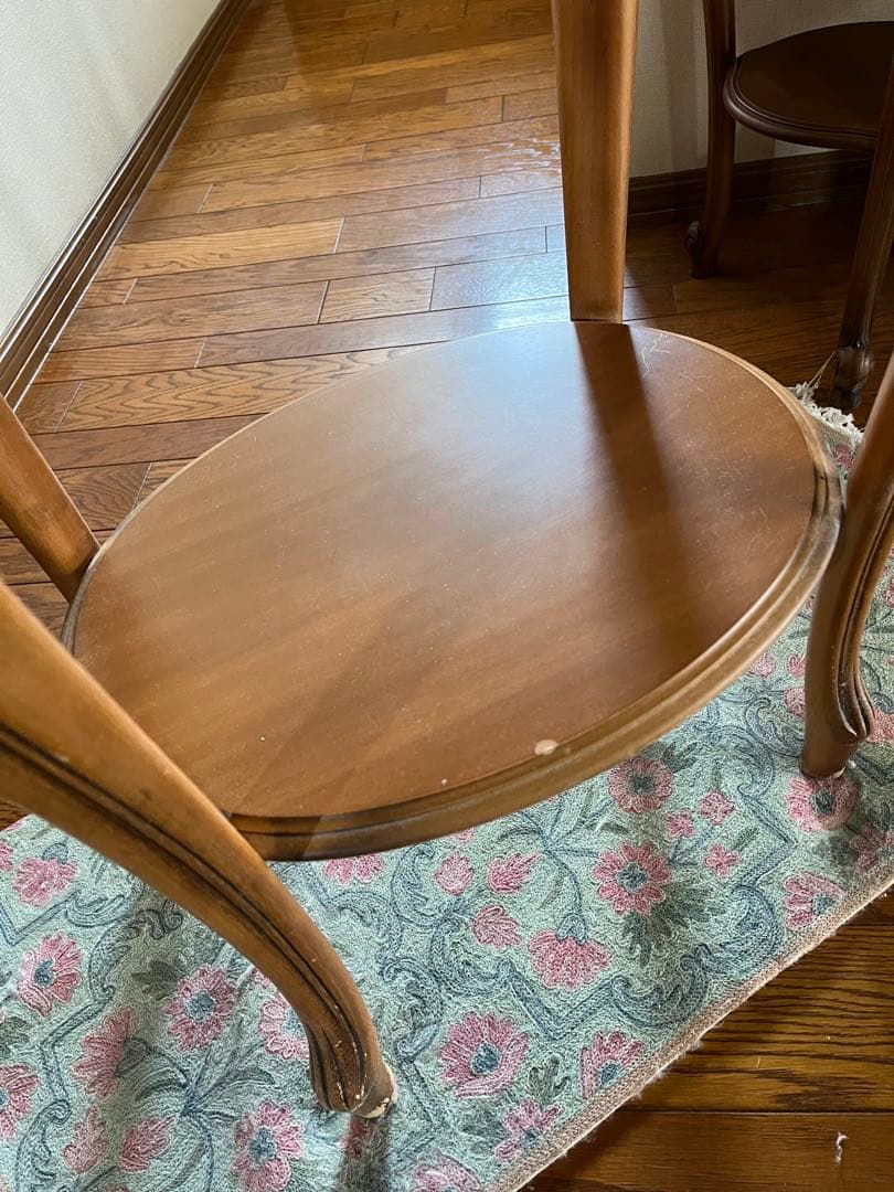 大理石　サイドテーブル　猫脚