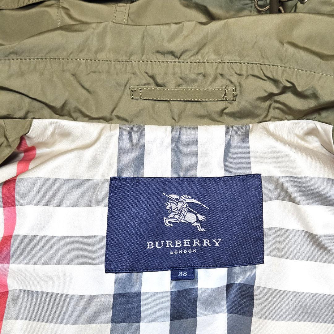 バーバリー ロンドン トレンチコート 38 ノバチェック カーキ メッシュ