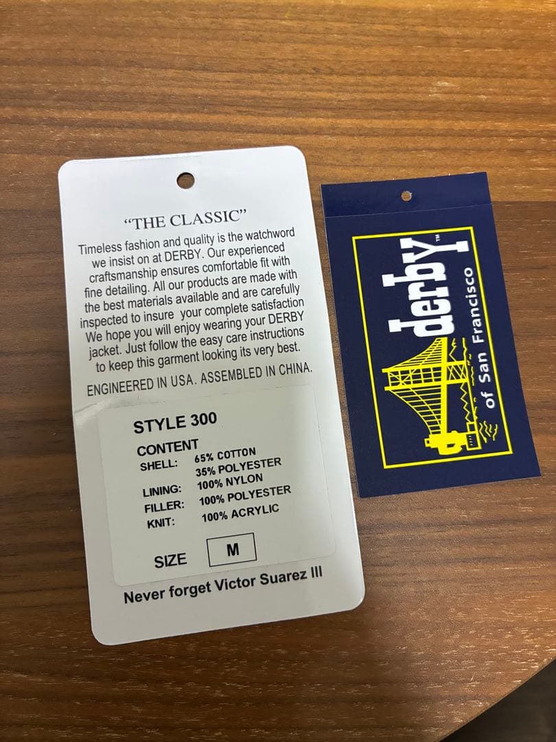試着のみ　ダービーオブサンフランシスコ　ダービージャケット　M 黒✖️金
