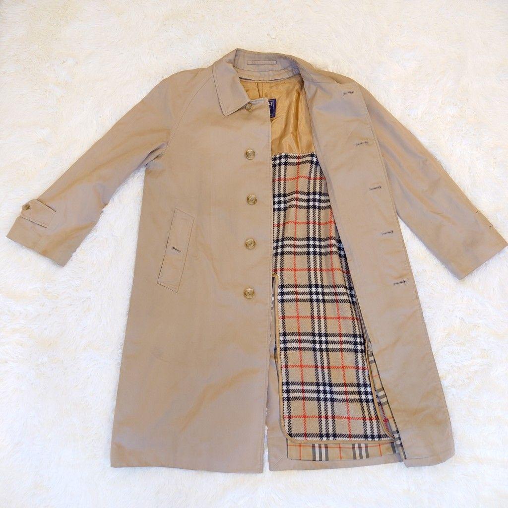 BURBERRY ステンカラーコート ライナー付 ノバチェック 英国製 48 L