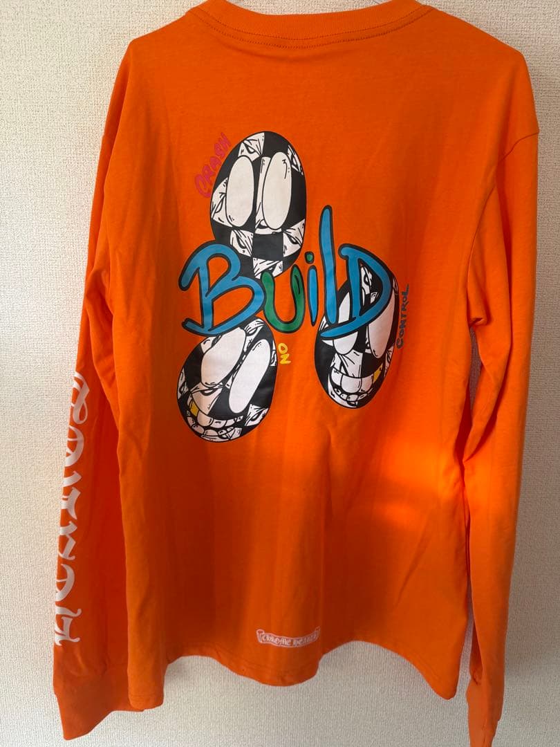 クロムハーツ　オレンジ ロングスリーブ Tシャツ
