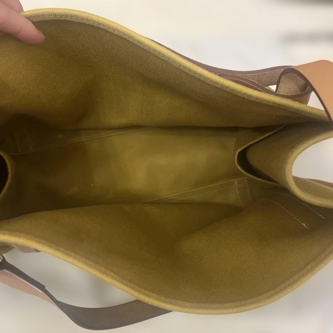 エルメス　イエロー キャンバストートバッグ