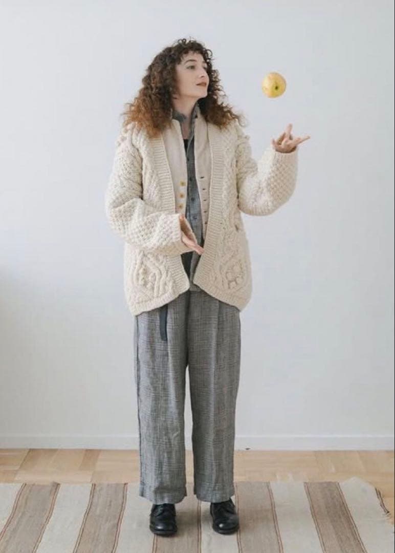 ネストローブペルーハンドニットポップコーンカーディガン