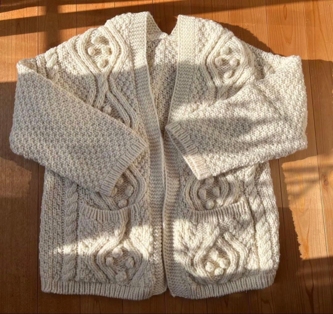 ネストローブペルーハンドニットポップコーンカーディガン