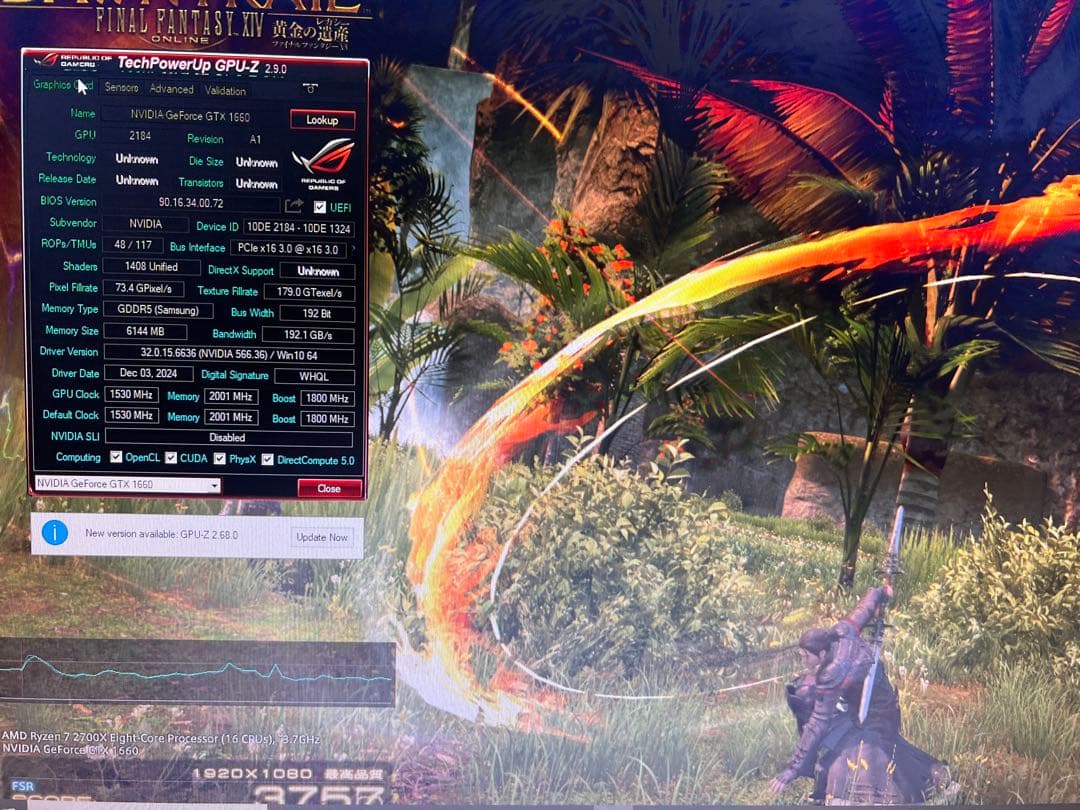 玄人志向 NVIDIA GeForce GTX 1660 ジャンク