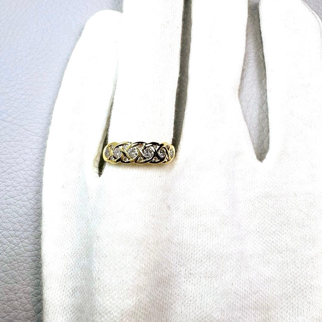 新品仕上げ♪ダイヤモンドリング 0.5ct K18 YG #10