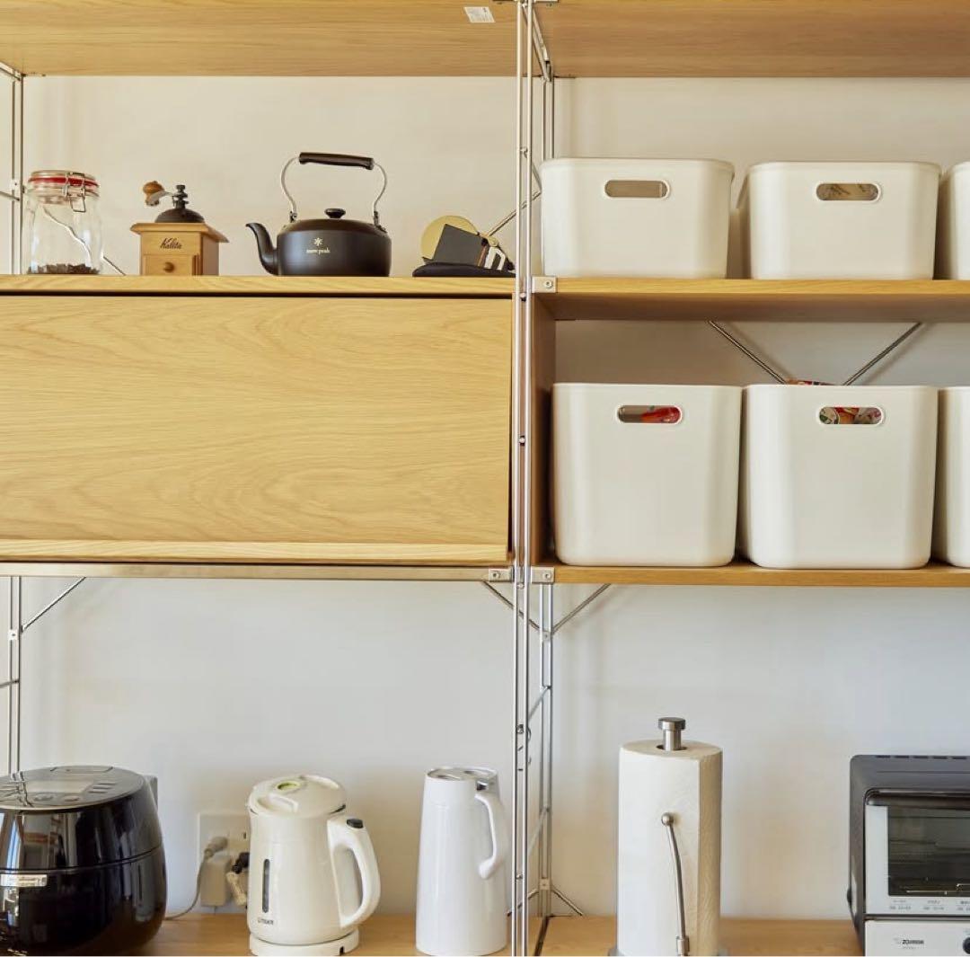 ⭐️美品⭐️フラップ扉⭐️廃盤希少⭐️無印⭐️ステンレスユニットシェルフ⭐️ワイド 小