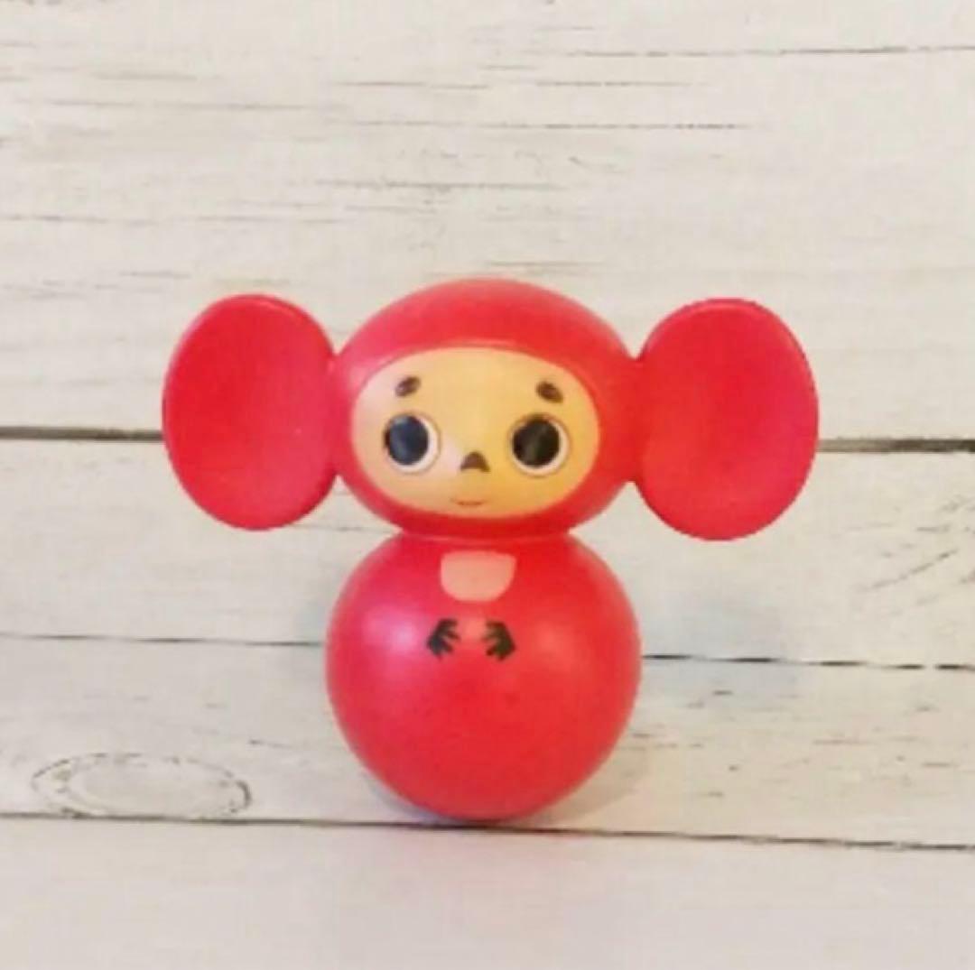 新品　チェブラーシカ　起き上がりこぼし　レッドブラウン