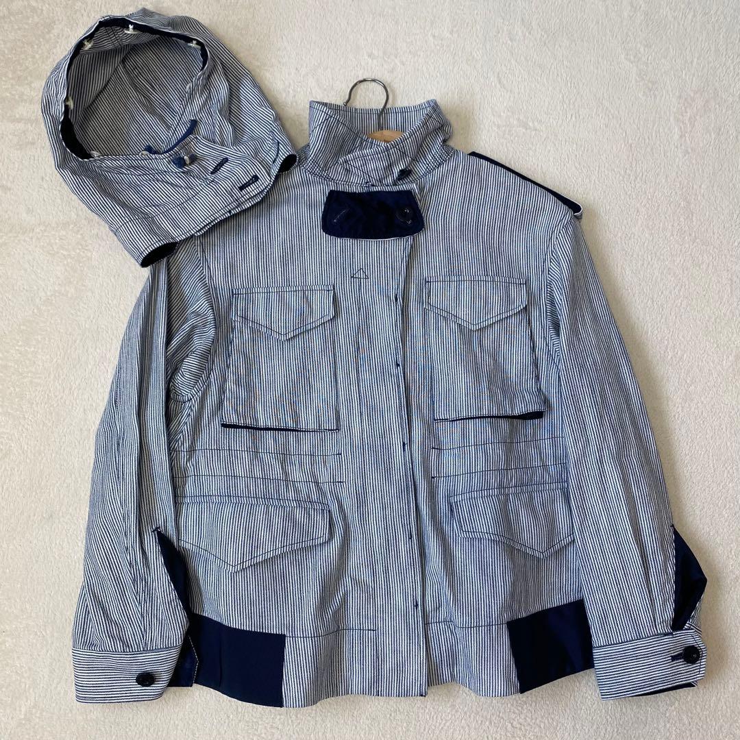 sacai ミリタリーフーデッドジャケット ブルゾン フード 取り外し可