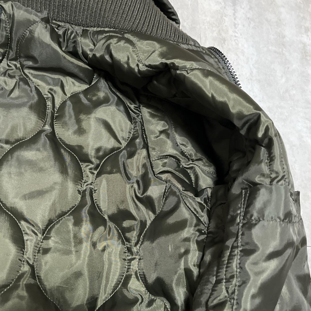 【アルファインダストリーズ】MA-1 フライトジャケット L カーキ ワッペン