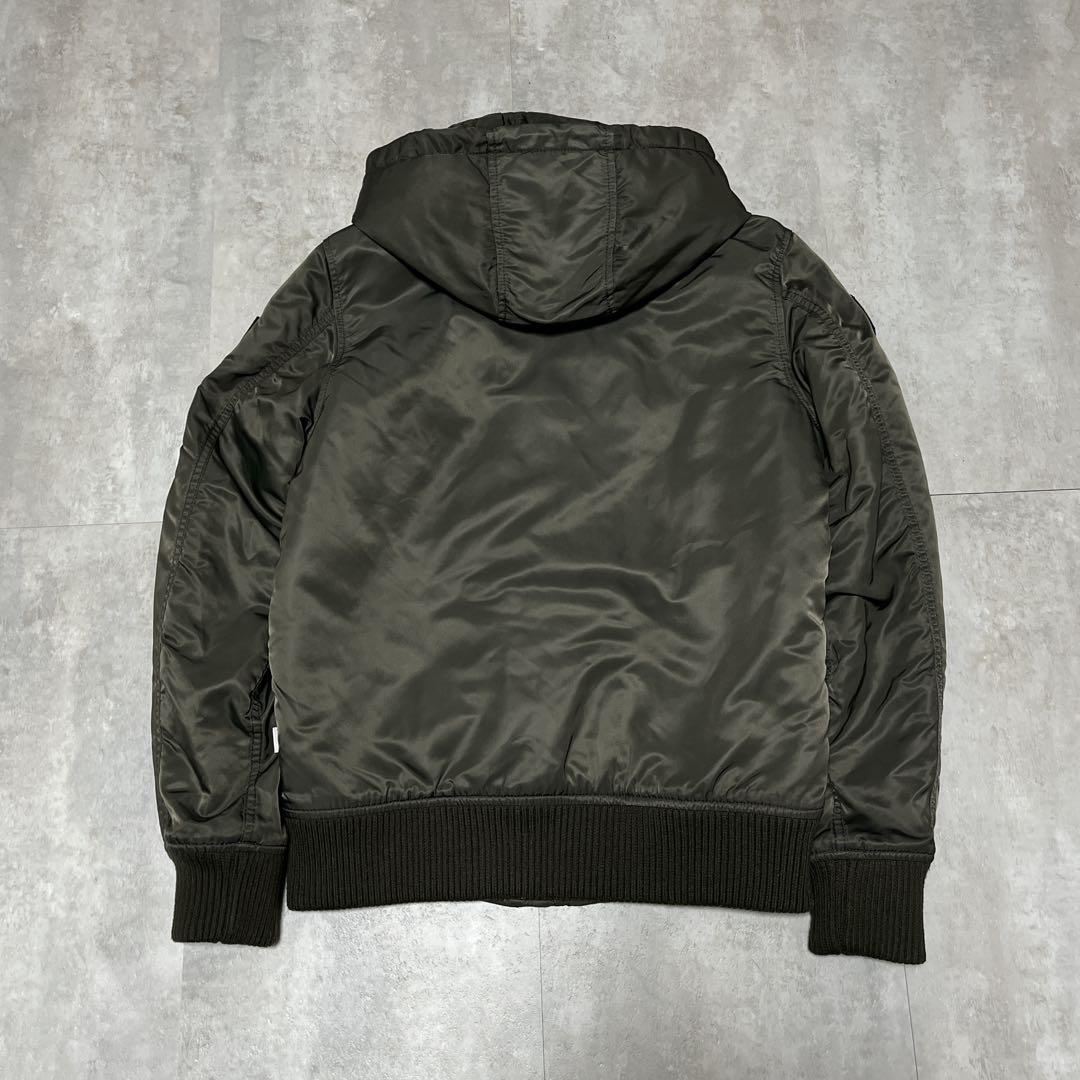 【アルファインダストリーズ】MA-1 フライトジャケット L カーキ ワッペン