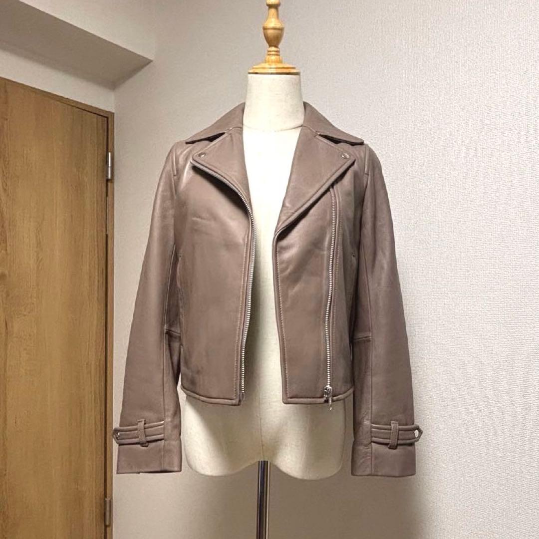 FRAY I.D ✨超美品✨ダブルレザーライダース モカ