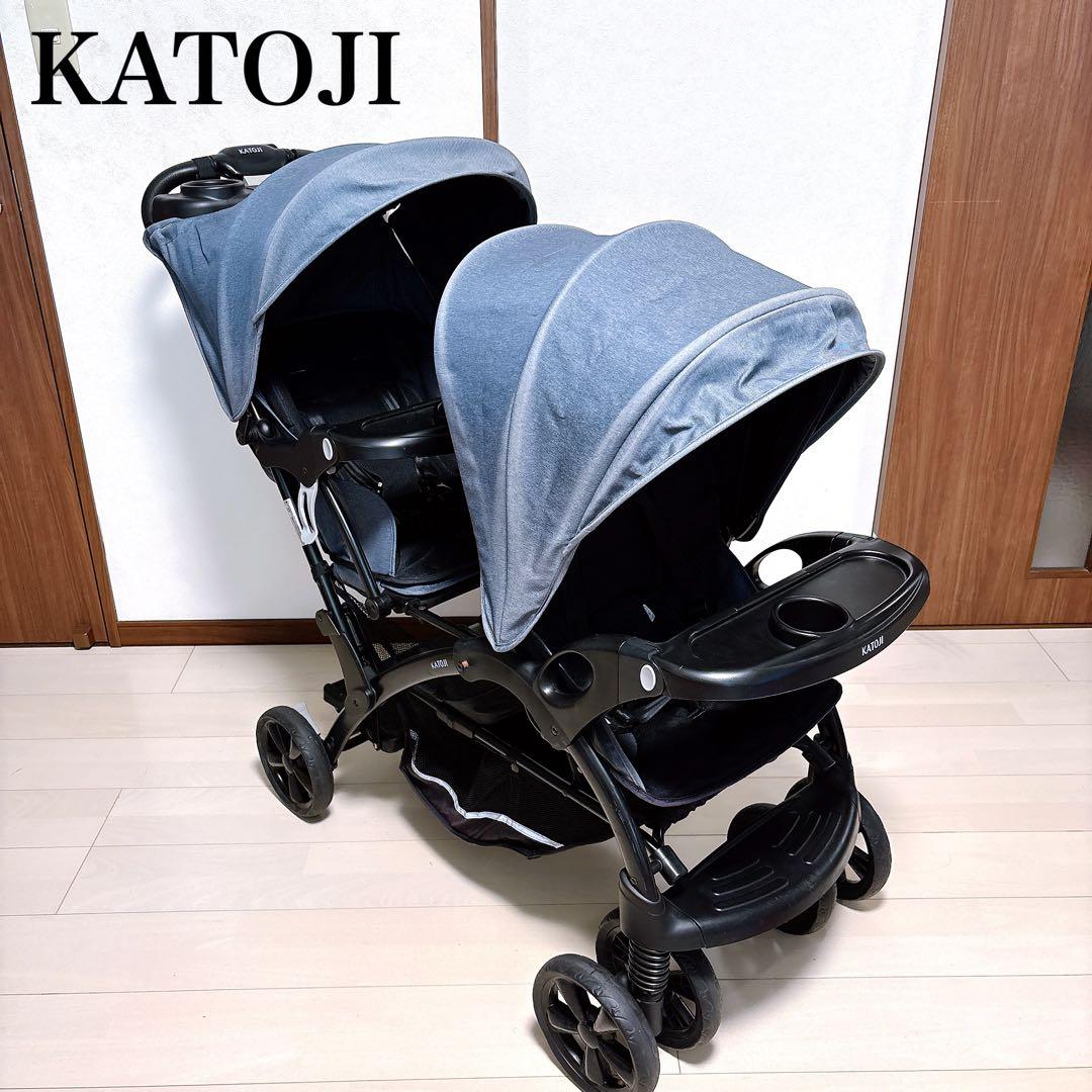 KATOJI カトージ 二人乗り ベビーカー 二人でゴーDX 二人乗り デニム柄