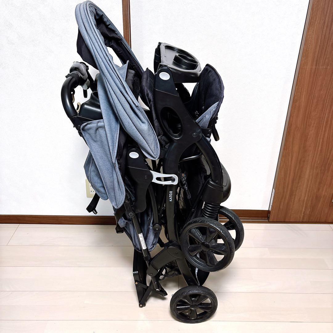 KATOJI カトージ 二人乗り ベビーカー 二人でゴーDX 二人乗り デニム柄