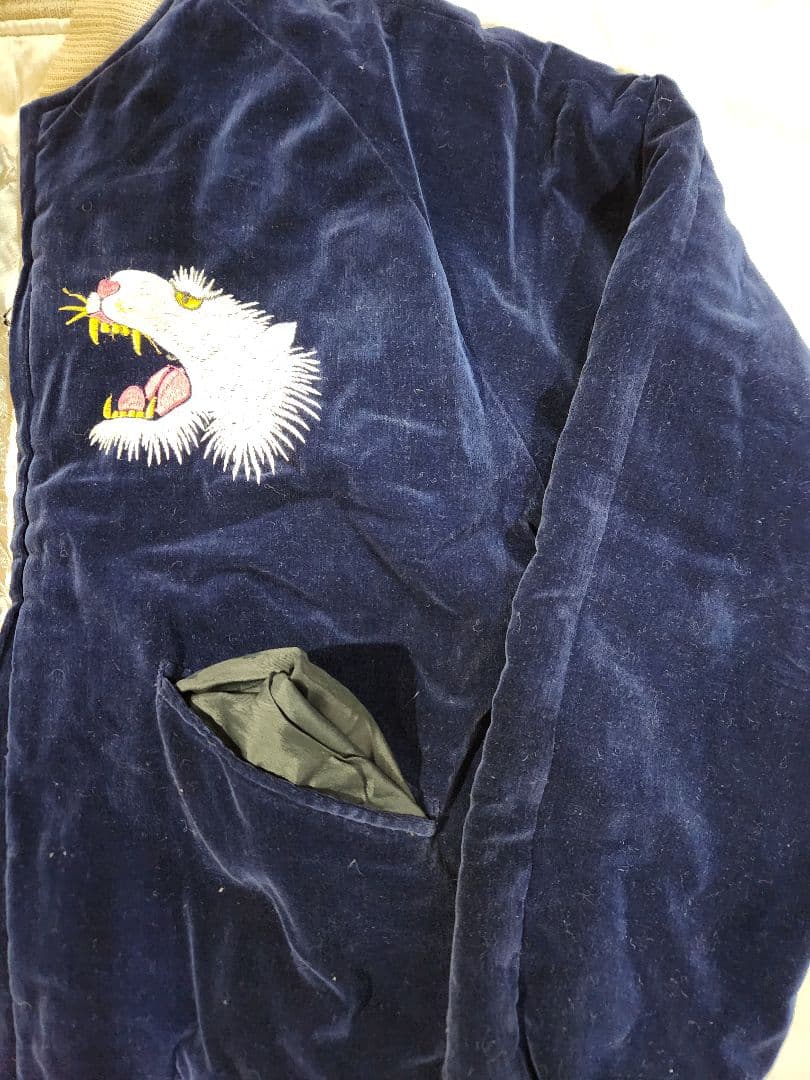 50s スペシャル ヴィンテージスカジャン タイガーヘッド 顔虎 別珍