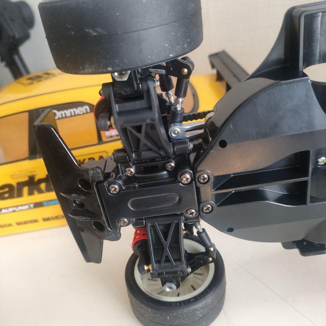 【当時物、レア】タミヤTA03シャーシ、メカ付き、メルセデスボディ付き