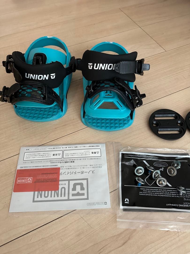 UNION スノーボード ビンディング 青　キッズ