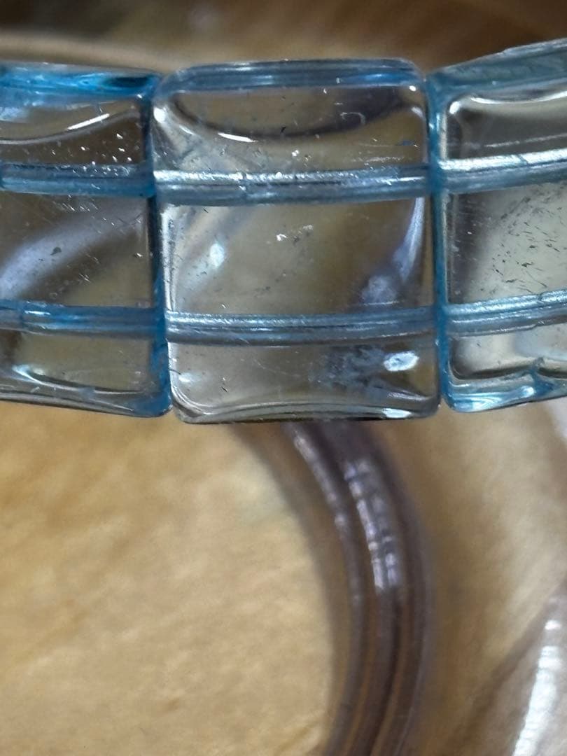 アクアマリン天然石ブレスレット　シルクブレスレットポーチ付き7 ※あきぽん