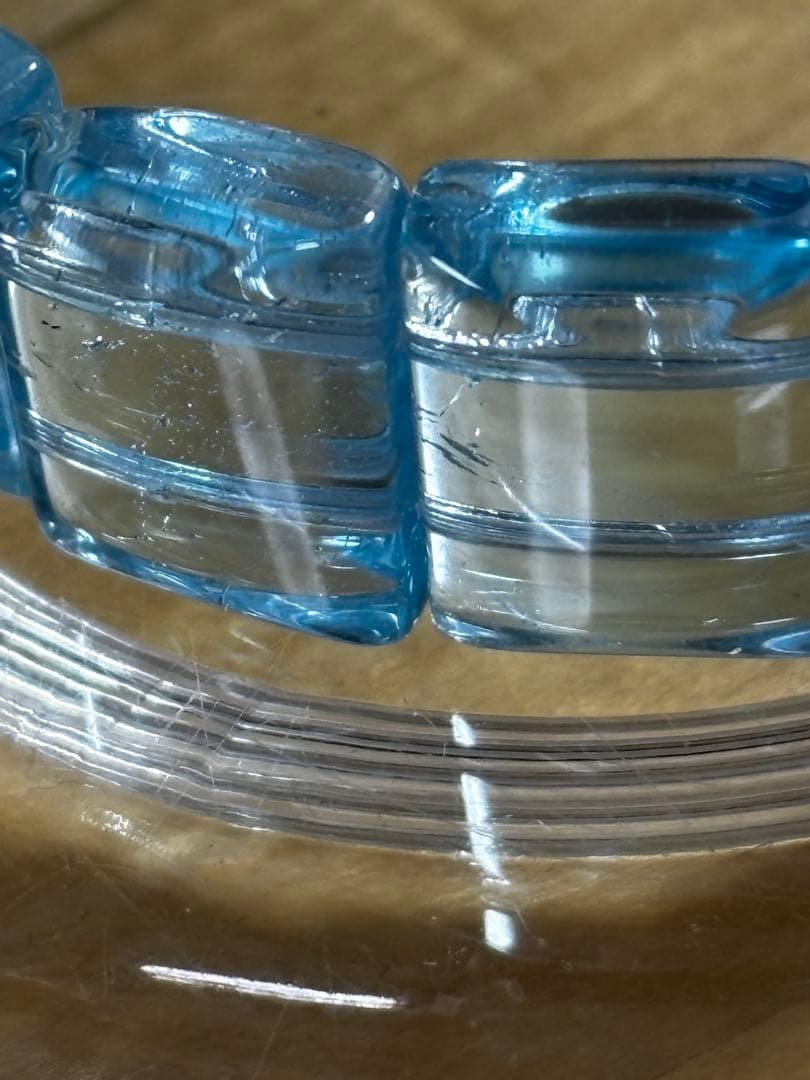 アクアマリン天然石ブレスレット　シルクブレスレットポーチ付き7 ※あきぽん