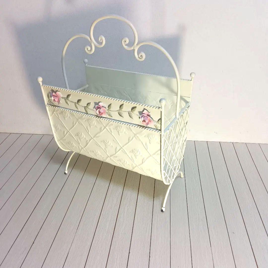 ロココ調　薔薇　マガジンラック　姫系インテリア