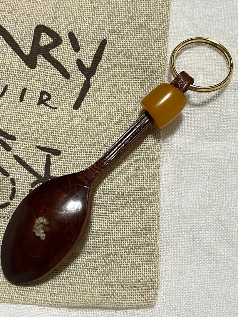 henry cuir アンリークイール　henri 作　スプーンのキーホルダー