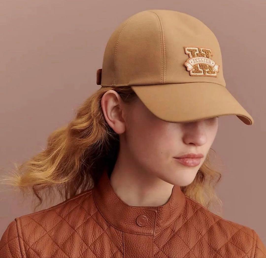 HERMES　キャップ　デイヴィス　H　　サイズ56　ブラック