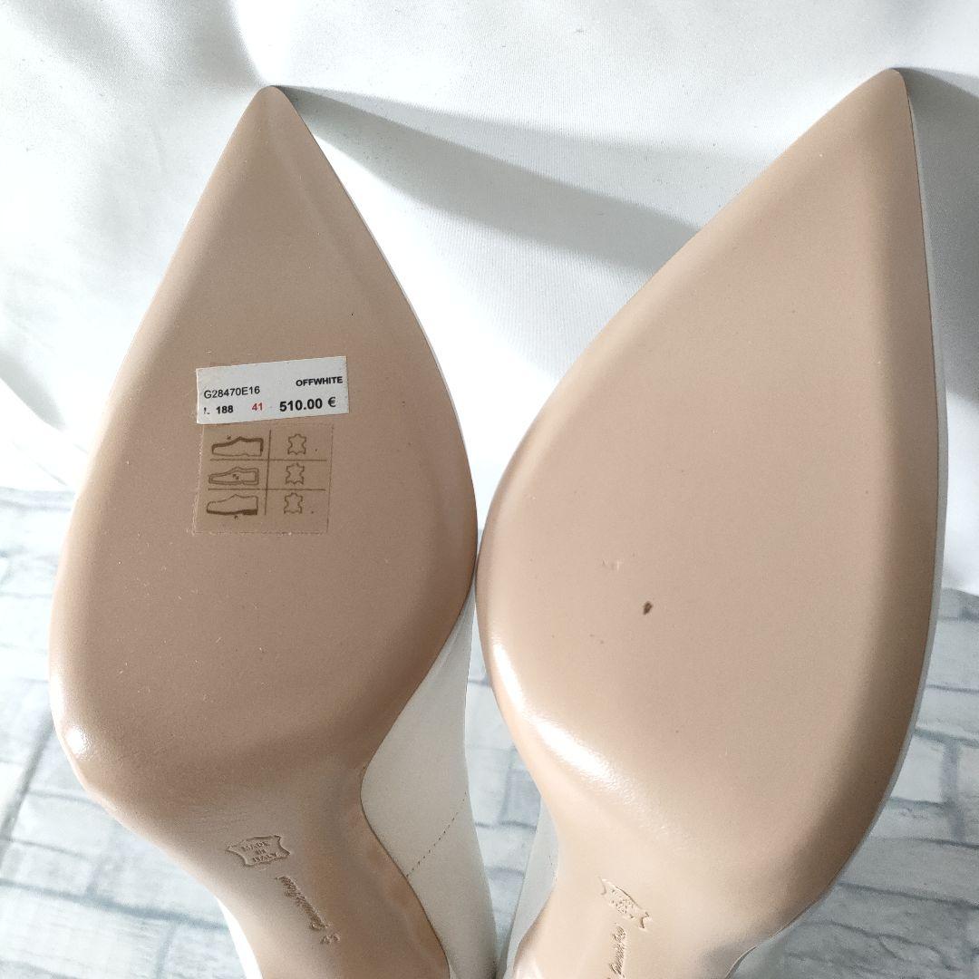 未使用品✨ジャンヴィトロッシ　レザーパンプス　ポインテッドトゥ　白　41