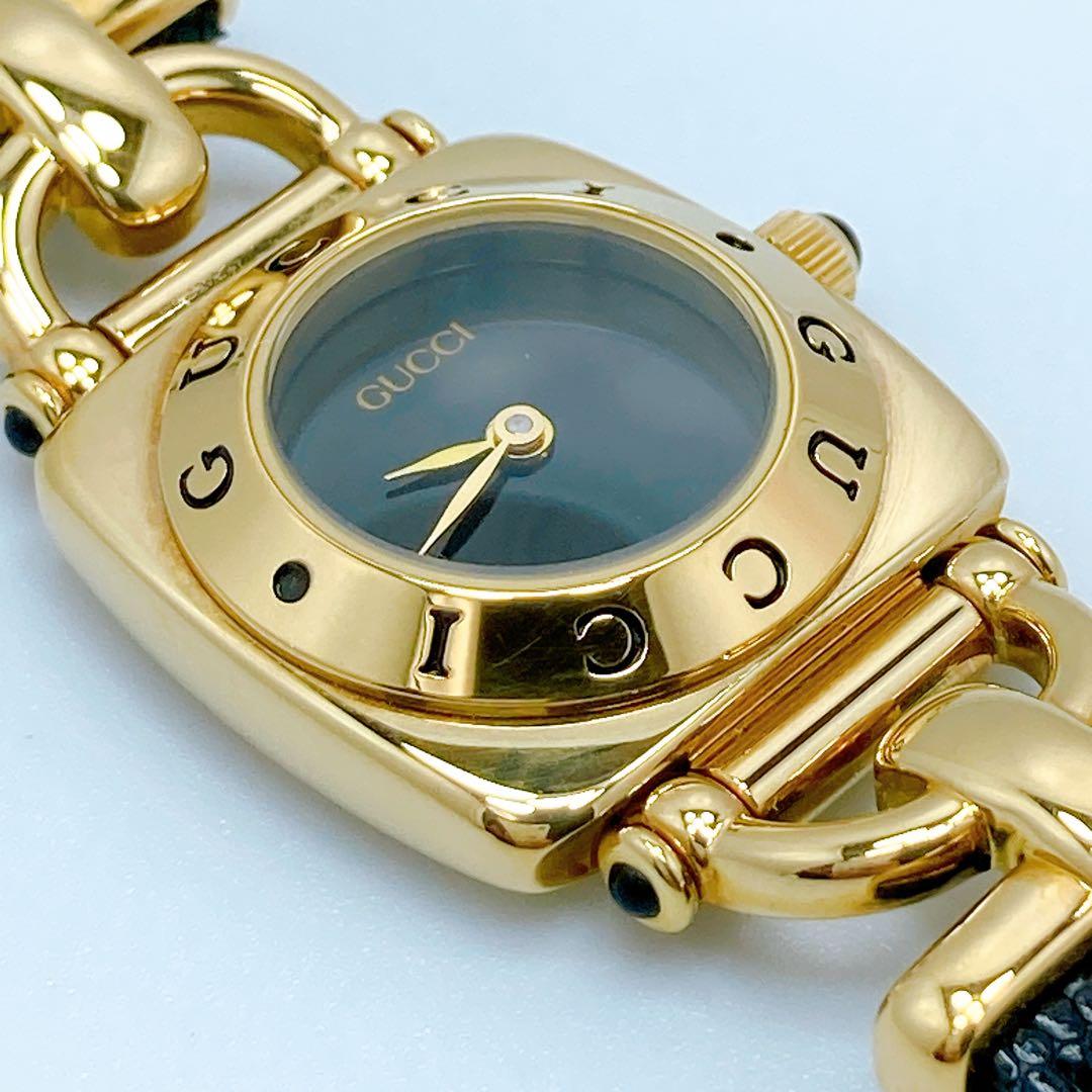 590 グッチ　6300L ホースビット　クォーツ　腕時計　美品