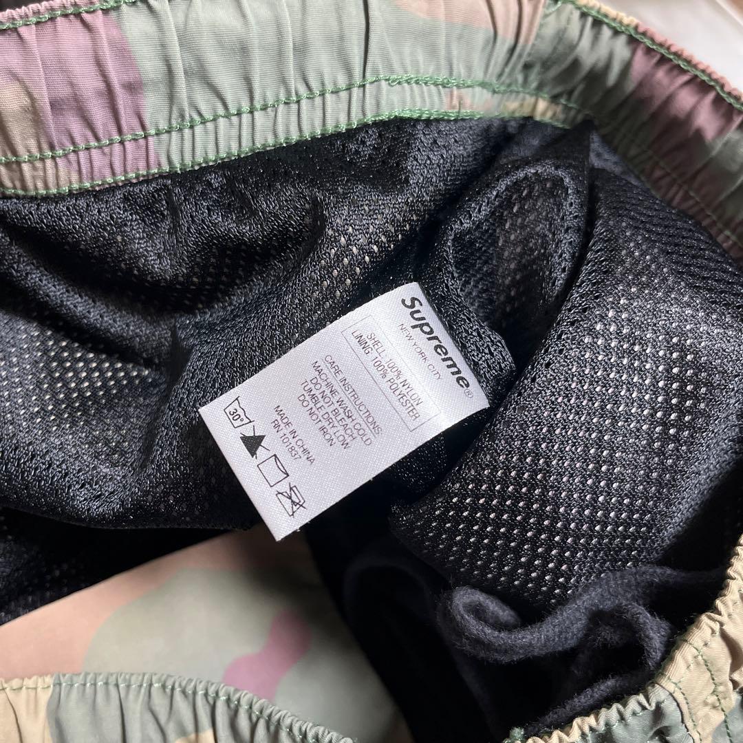 supreme warm up pants カモフラ ナイロン パンツ S
