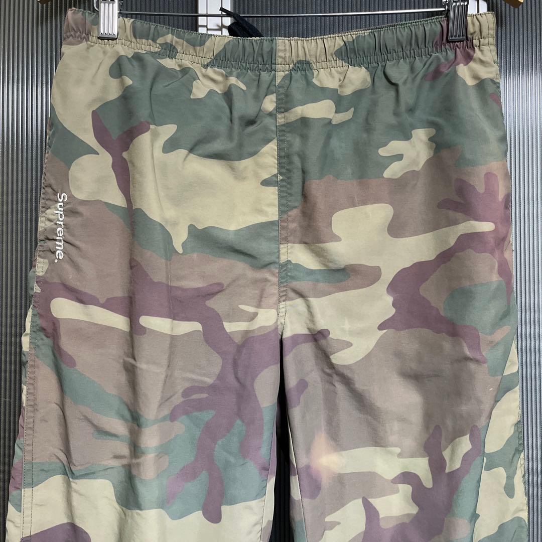 supreme warm up pants カモフラ ナイロン パンツ S