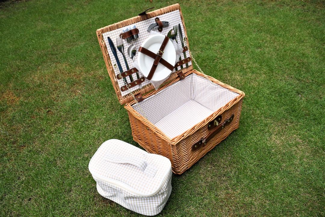 マニー ローズ　ピクニックバスケット 収納バスケット　かごバスケット　柳　新品