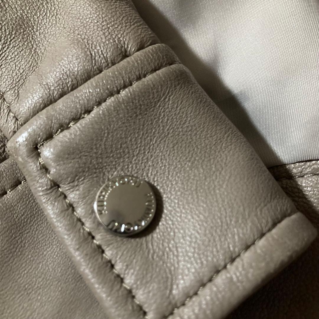 KUMIKYOKU クミキョク羊革ノーカラージャケットL